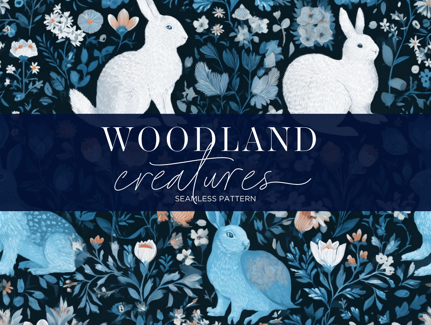Woodland Creatures V. 03 Seamless Pattern Print N. 0044