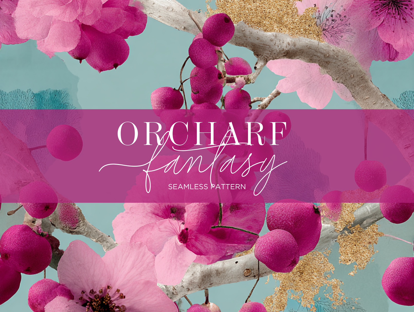 Orcharf Fantasy Seamless Pattern Print N. 0029
