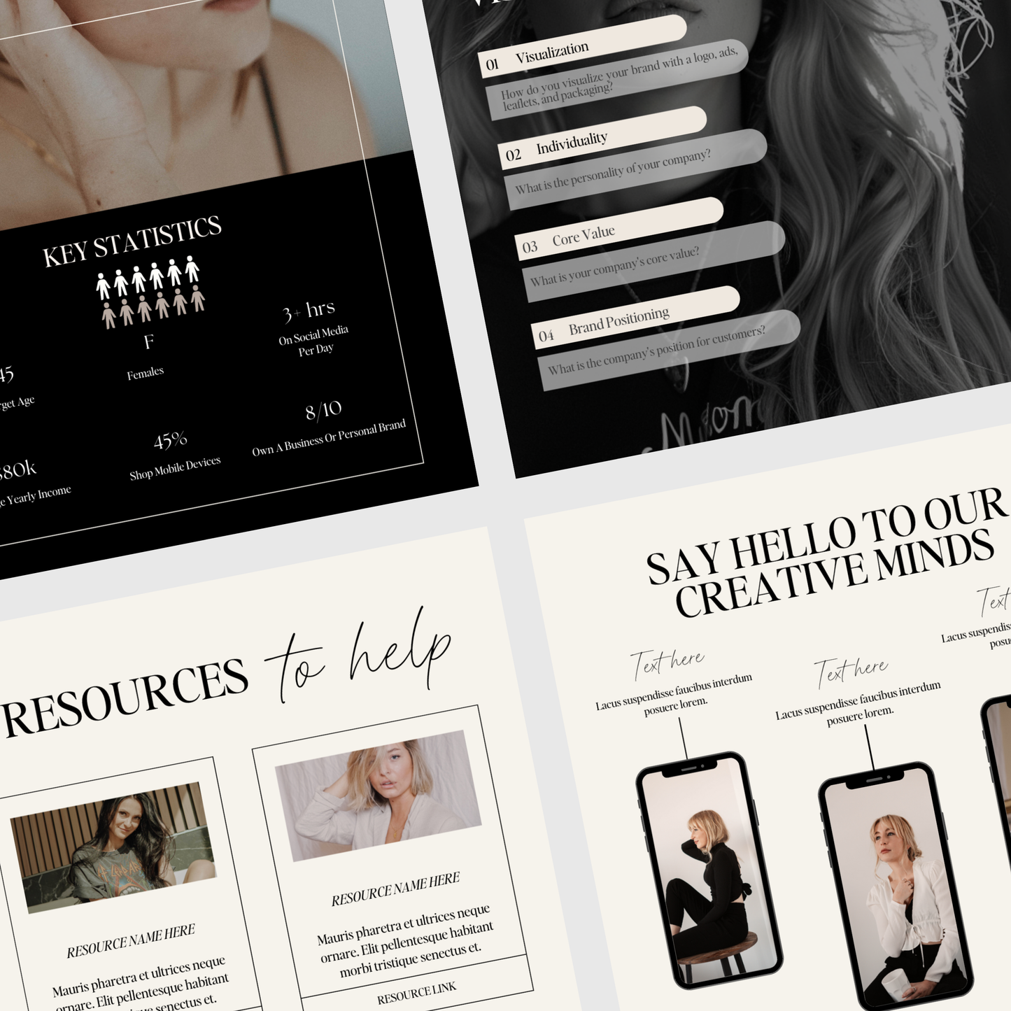 The New Elegance Clean Editorial Aesthetic Social Media Kit, Stories & Posts