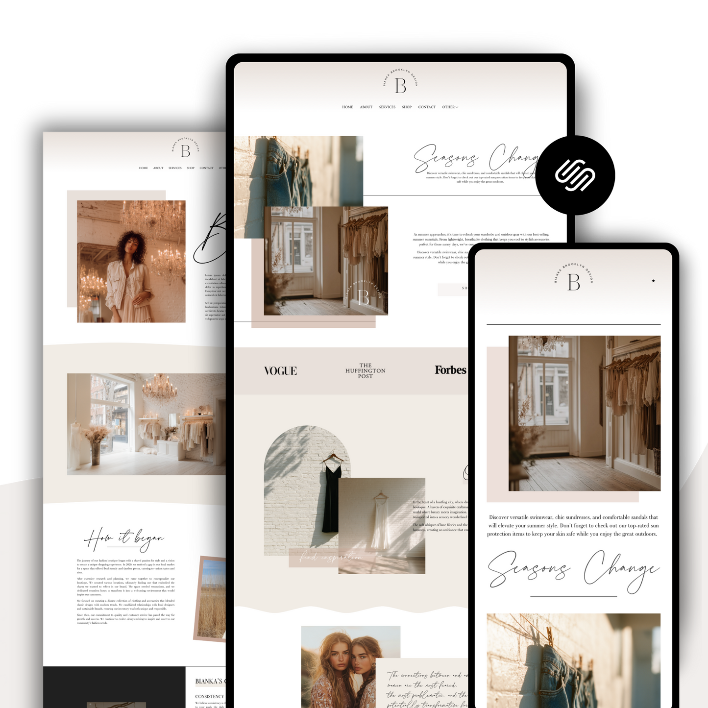 Bianka Squarespace Website Template