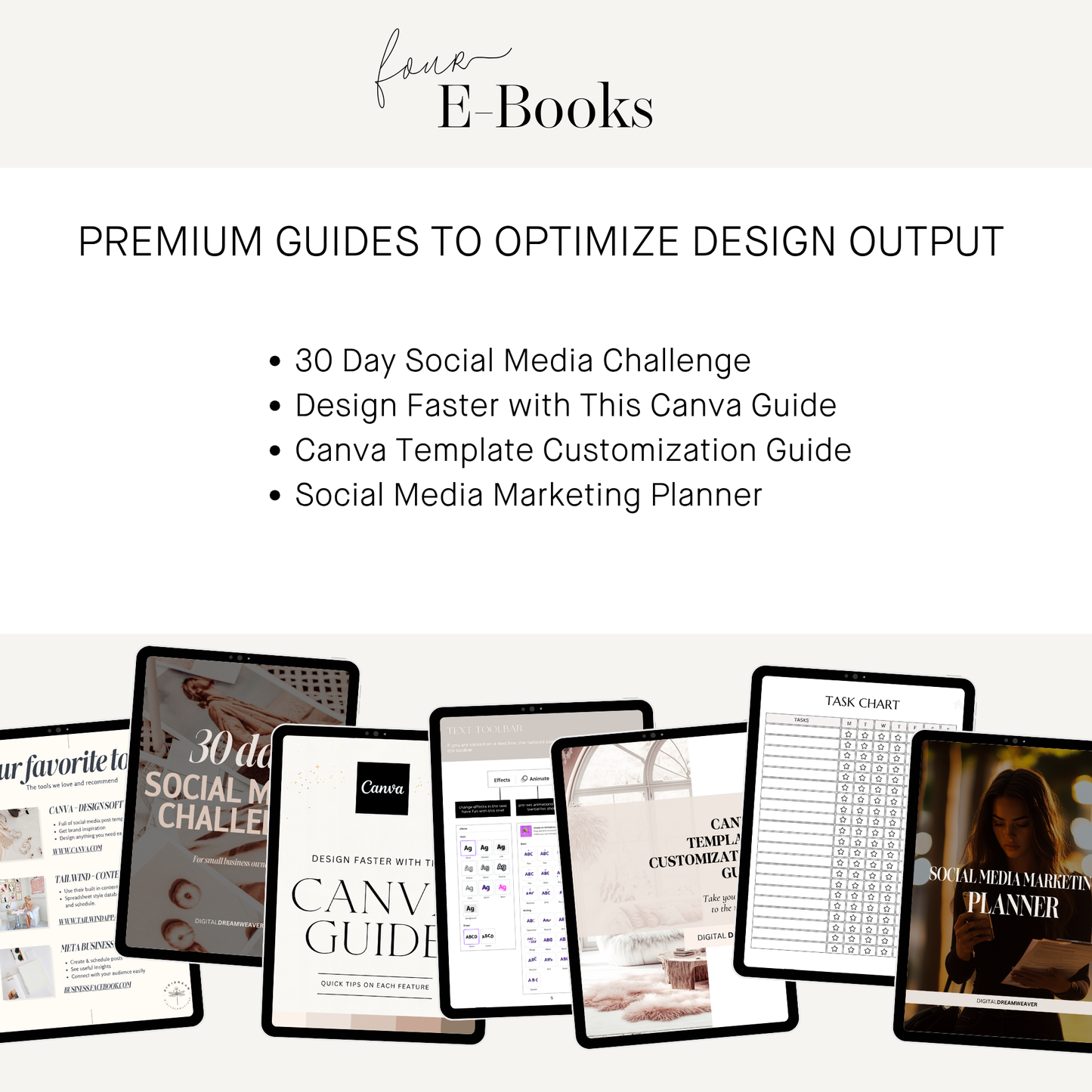 Canva Guide for Creators | Template Customization eBook Bundle | Social Media Marketing Planner & 30 Day Challenge | Digital Product Pack