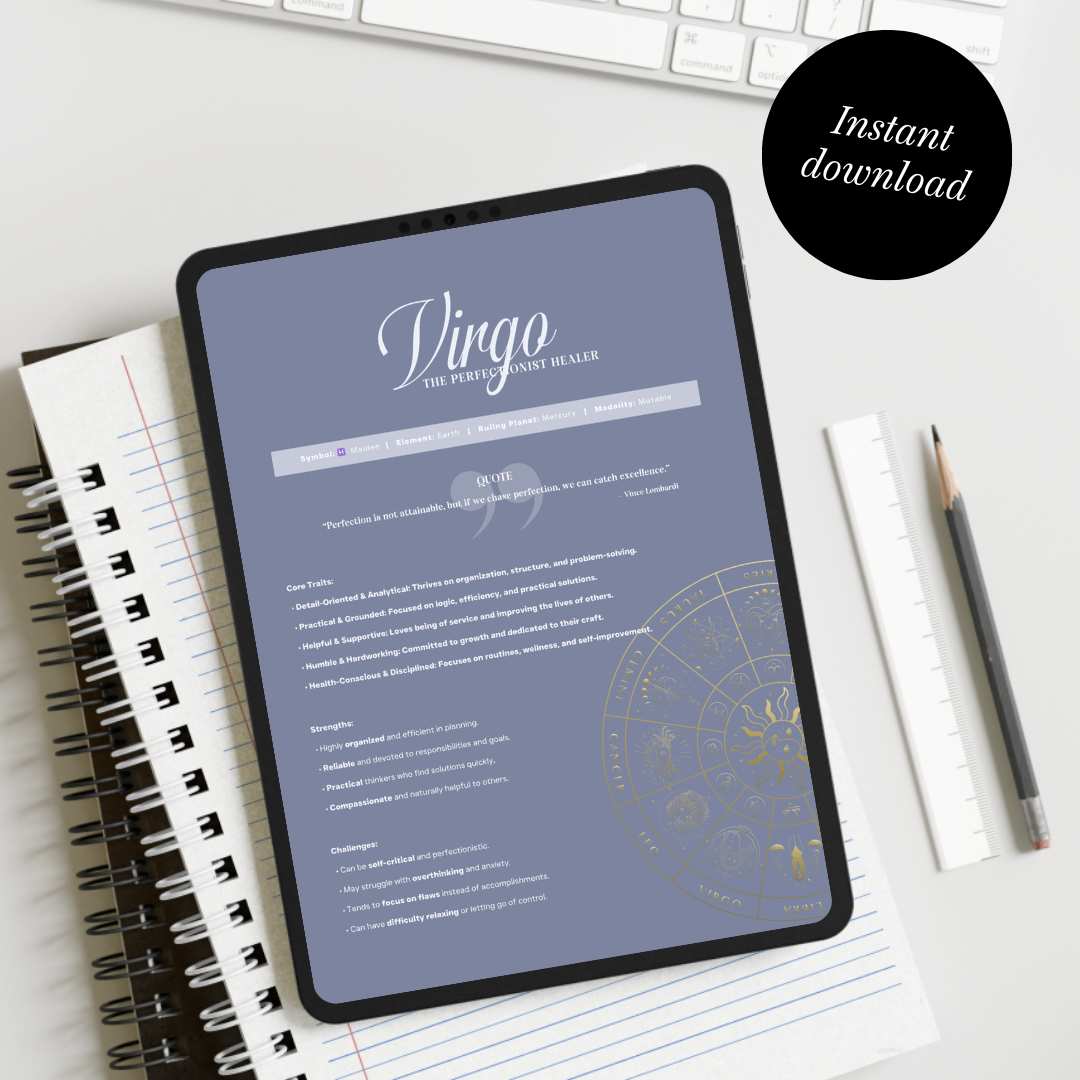 Undated Celestial Zodiac Themed Planner for Astrology Lovers | Aries • Taurus • Gemini • Cancer • Leo • Virgo • Libra • Scorpio • Sagittarius • Capricorn • Aquarius • Pisces