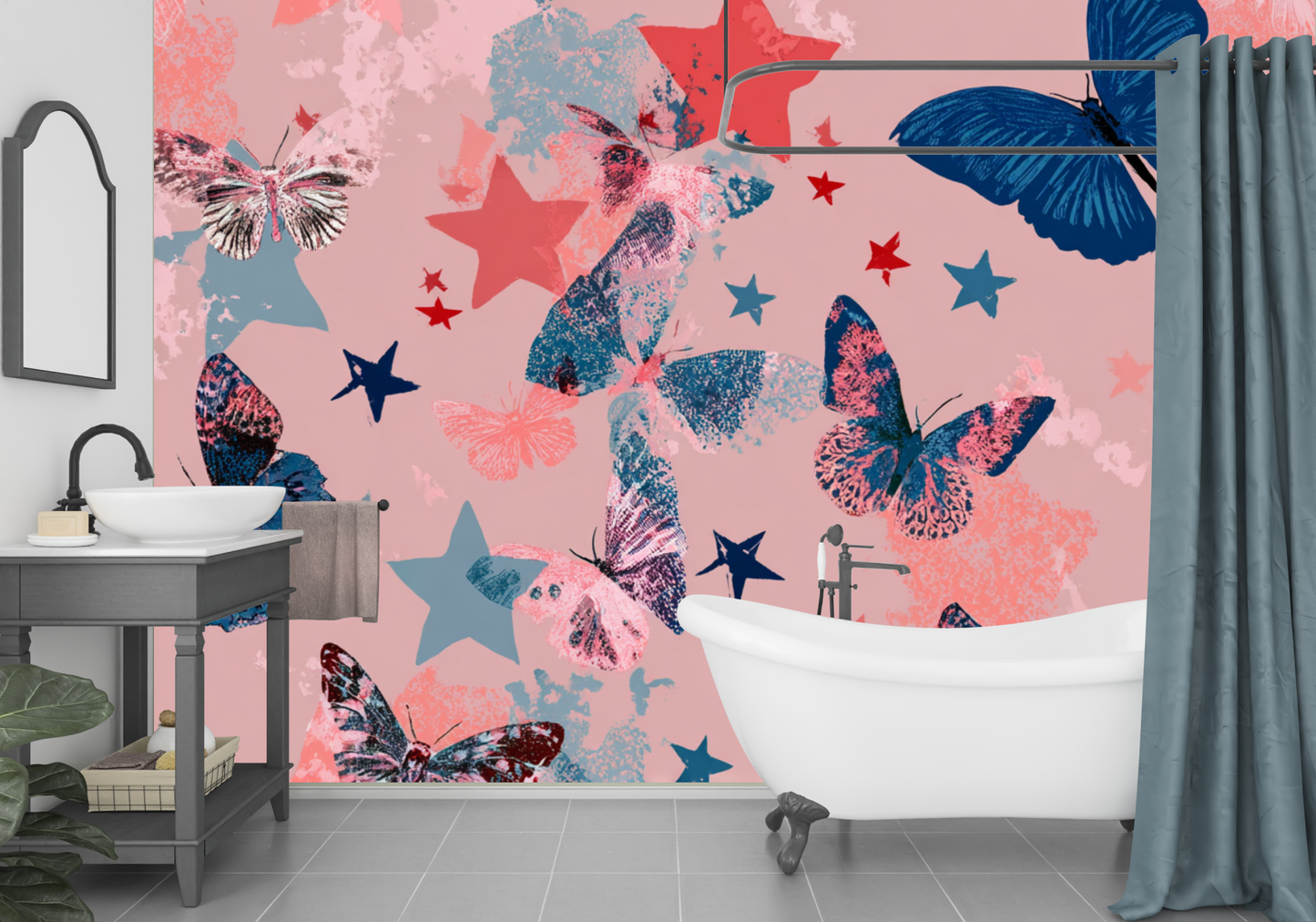 Designer Butterflies Seamless Pattern N. 24300
