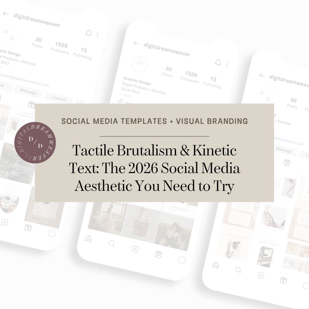 Tactile Brutalism & Kinetic Text: The 2026 Social Media Aesthetic You Need to Try
