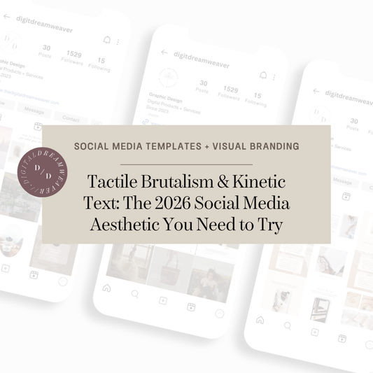 Tactile Brutalism & Kinetic Text: The 2026 Social Media Aesthetic You Need to Try