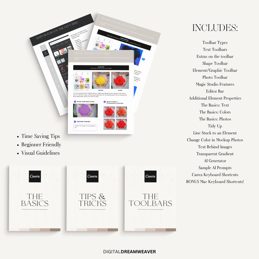 Canva Guide for Beginners & Pros: Learn Design Tips, Tricks & Toolbar Shortcuts
