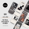 Très Chic Social Media Kit | 200 Assets: 100 Posts & 100 Stories | High-Fashion Editorial Canva Templates for Modern Influencers & Brands