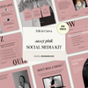 Sassy Pink Social Media Kit, IG Instagram Posts & Stories, Social Media Template