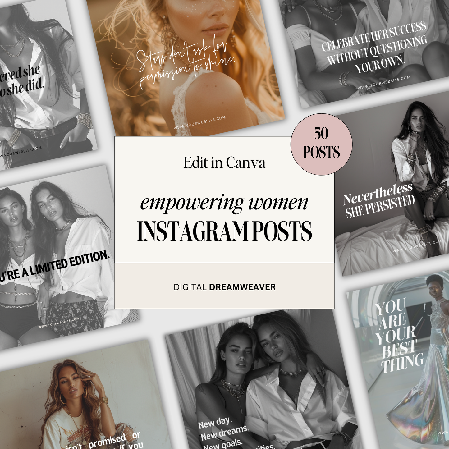 Women's Empowerment Instagram Posts IG Social Media for Women Template