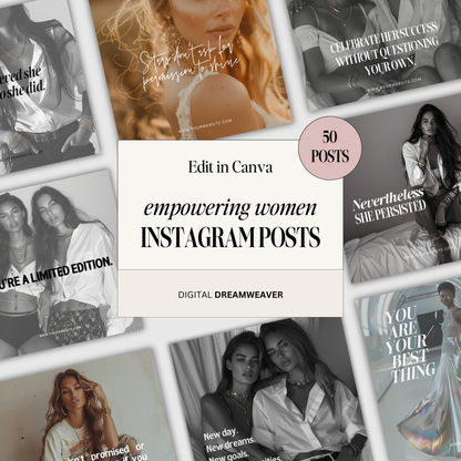 Women's Empowerment Instagram Posts IG Social Media for Women Template