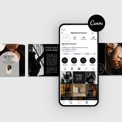 The New Elegance Clean Editorial Aesthetic Social Media Kit, Stories & Posts