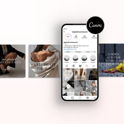 Perfectly Polished Professional & Clean Instagram IG Posts, Social Media Templates