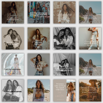 Women's Empowerment Instagram Posts IG Social Media for Women Template
