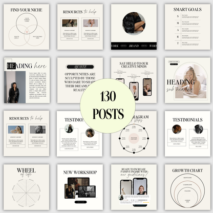 The New Elegance Clean Editorial Aesthetic Social Media Kit, Stories & Posts