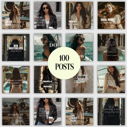 Modern & Ambitious Entrepreneur IG Instagram Posts & Stories Social Media Kit
