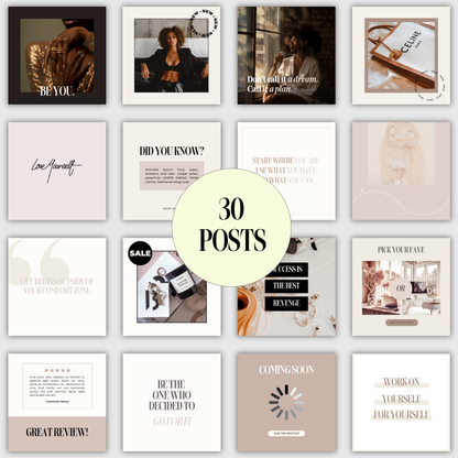 Chai Latté Beige Minimal Clean Aesthetic Instagram Posts
