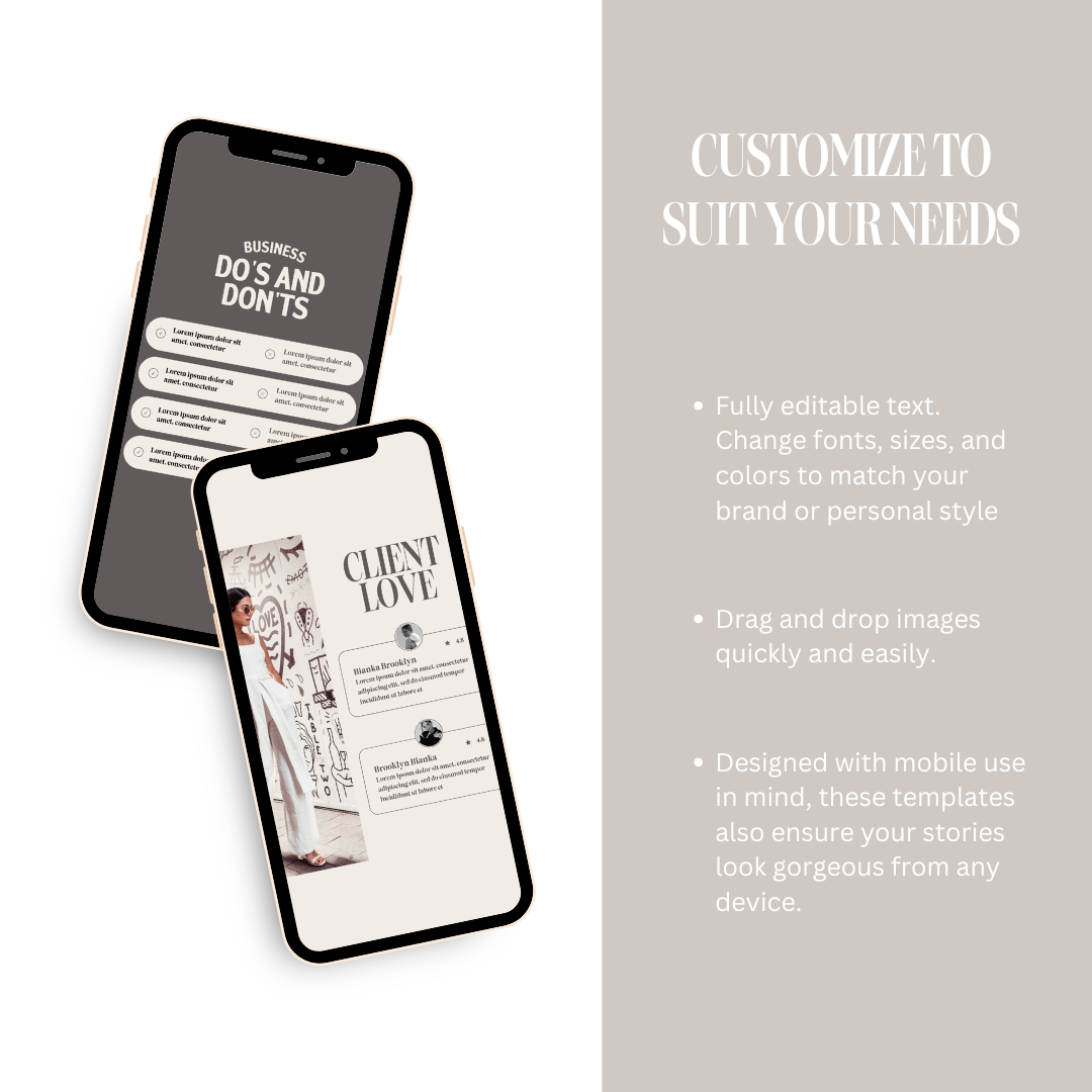 Trés Chic Neutral Minimalist Engagement Content Social Media Kit