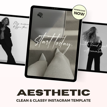 Perfectly Polished Professional & Clean Instagram IG Posts, Social Media Templates