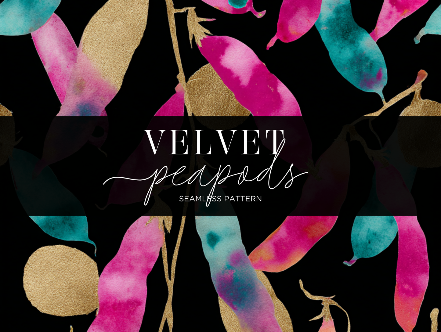 Velvet Peapods Seamless Pattern Print N. 0057