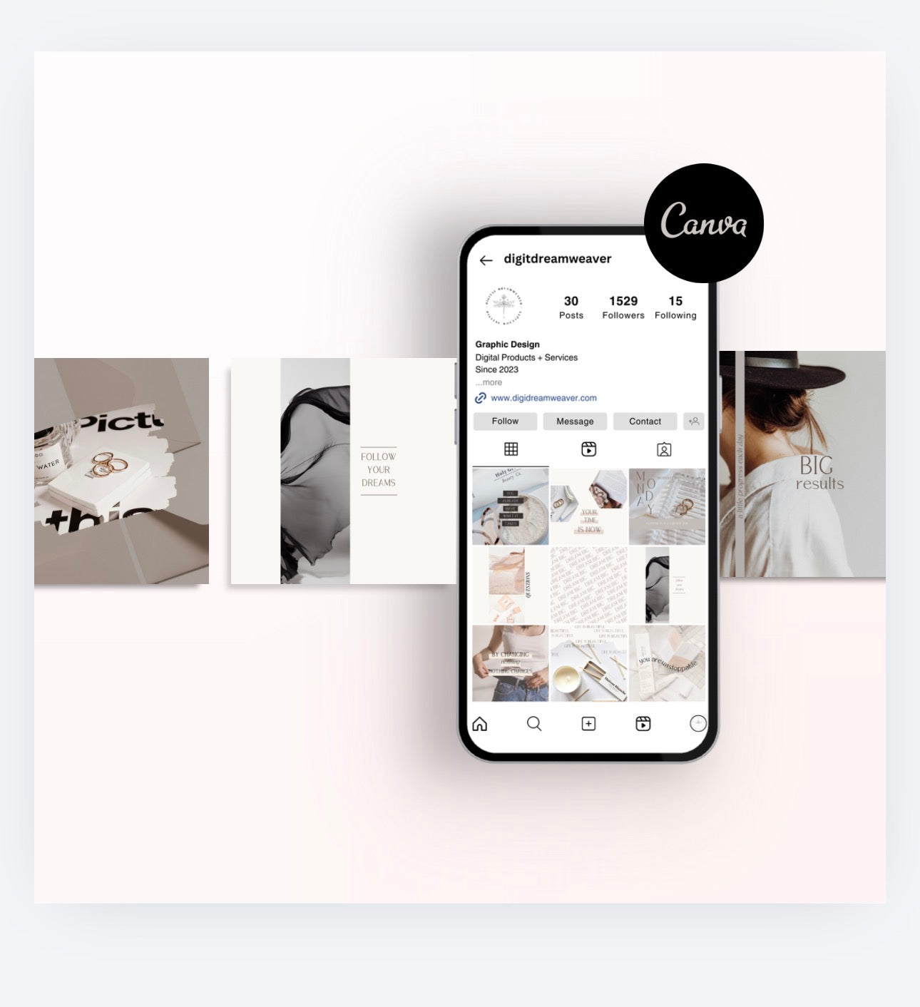 101 Influencer Lifestyle Instagram Templates | Aesthetic Content Creator Social Media Bundle | Professional Editorial Canva Post Pack