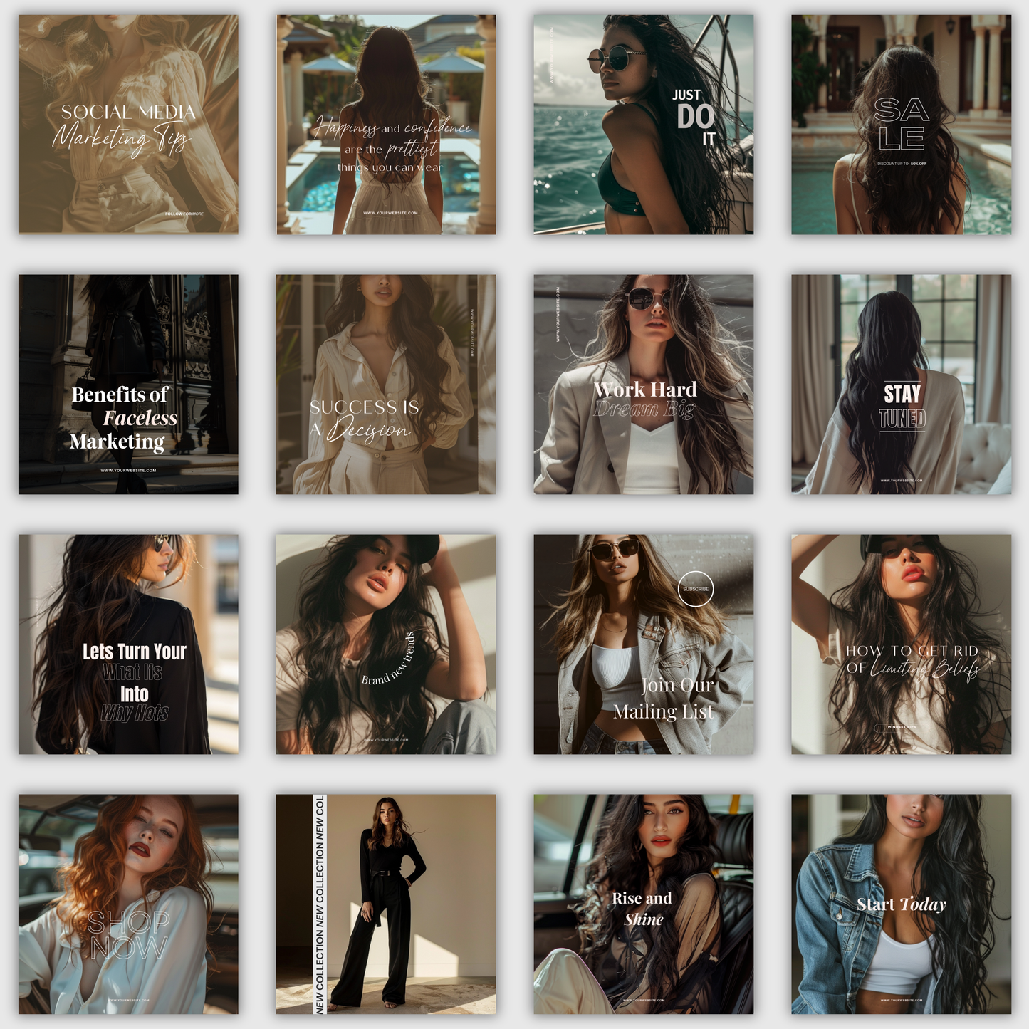 Modern & Ambitious Entrepreneur IG Instagram Posts & Stories Social Media Kit