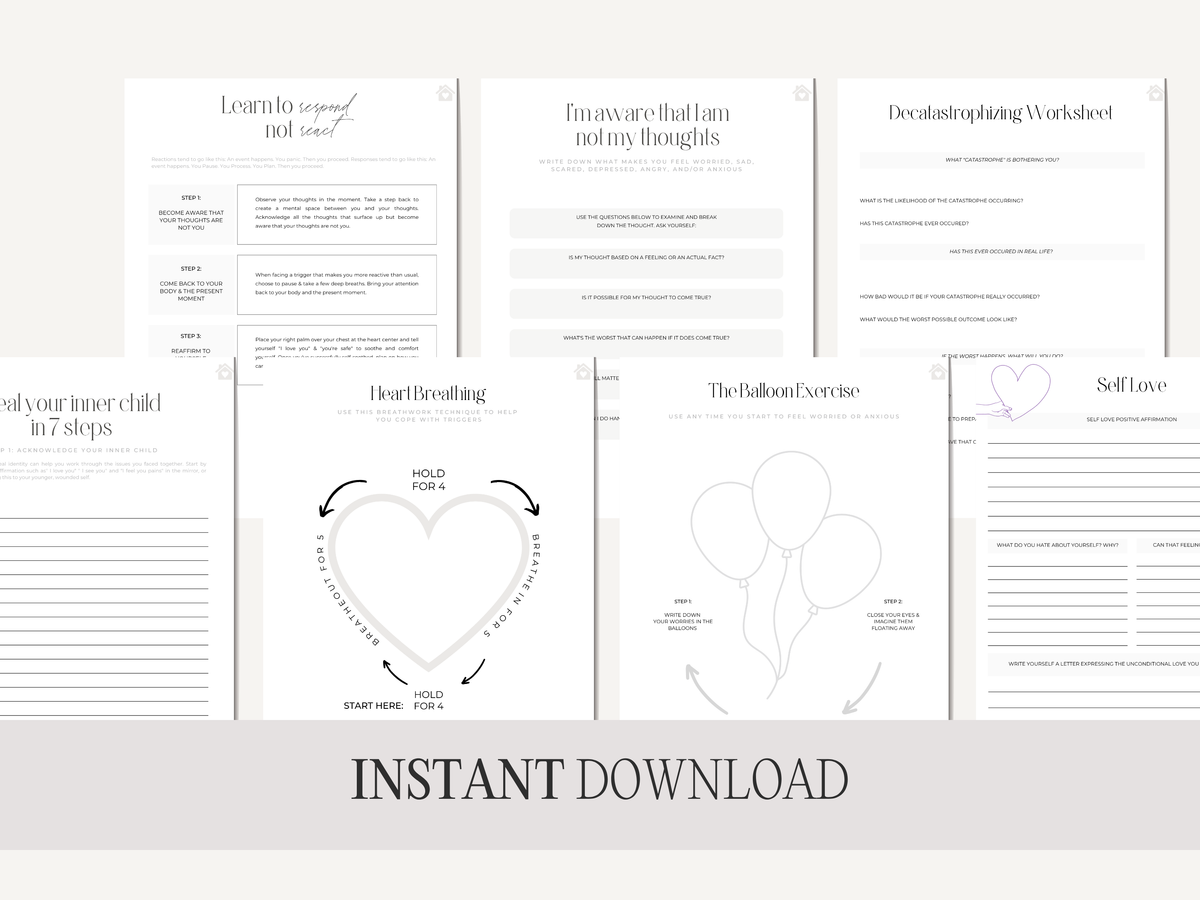 Trauma Processing Workbook | Digital Download | Healing Guide for Emotional Trauma | Self-Help Journal | Mental Health Workbook