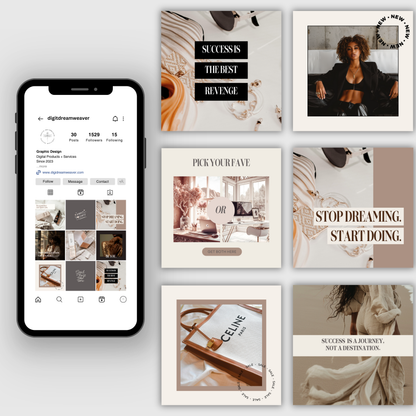 Chai Latté Beige Minimal Clean Aesthetic Instagram Posts