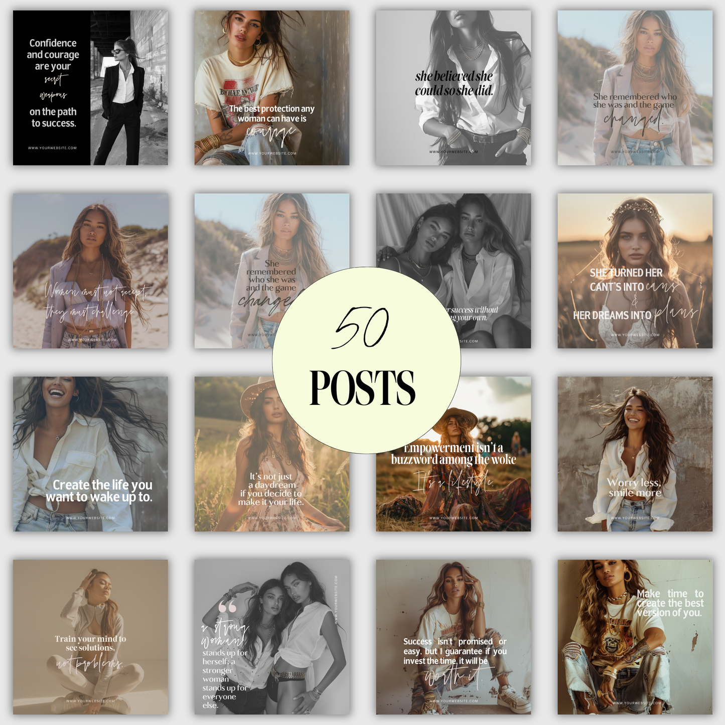 Women's Empowerment Instagram Posts IG Social Media for Women Template
