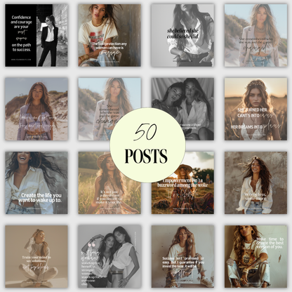 Women's Empowerment Instagram Posts IG Social Media for Women Template
