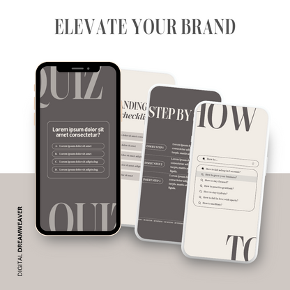 Trés Chic Neutral Minimalist Engagement Content Social Media Kit
