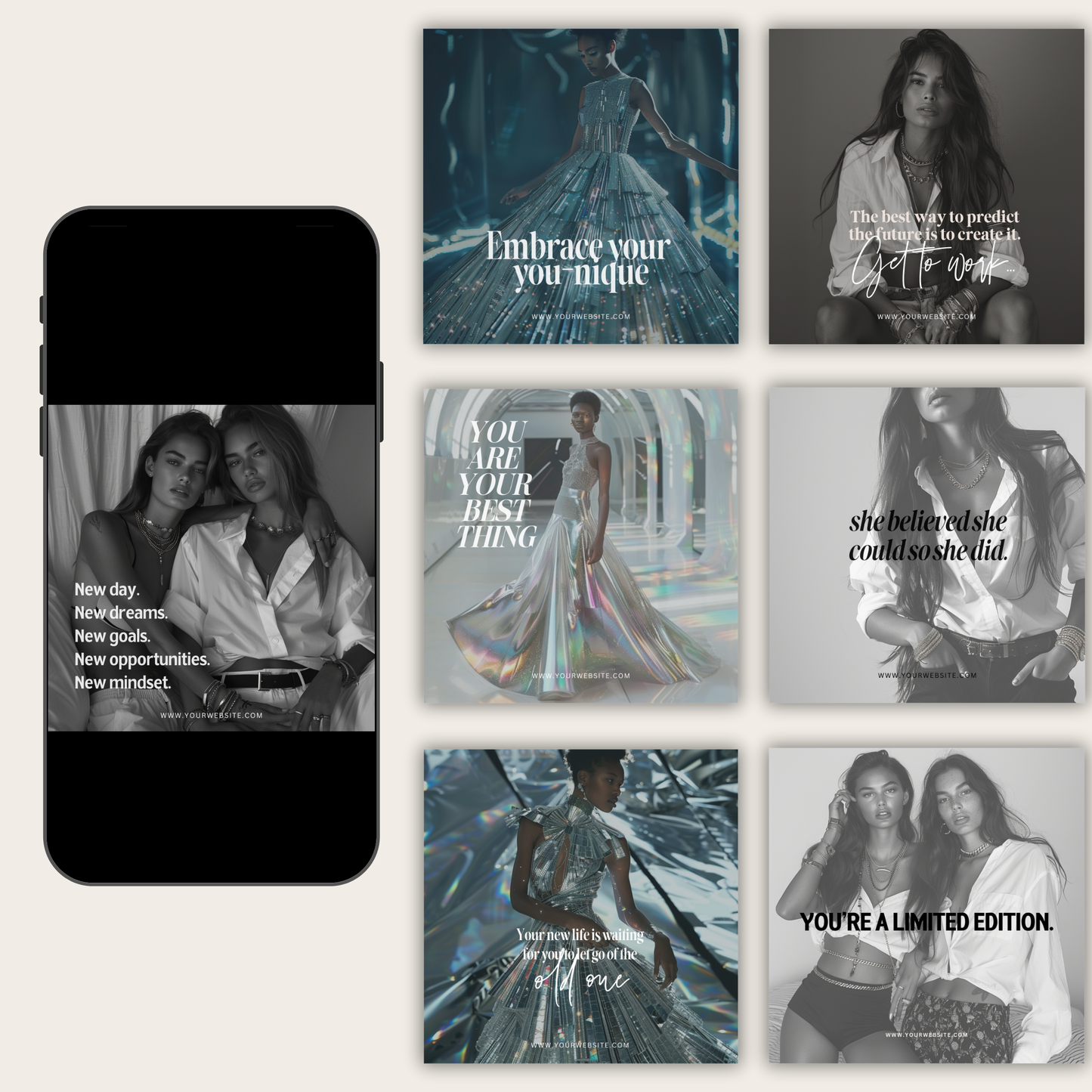 Women's Empowerment Instagram Posts IG Social Media for Women Template