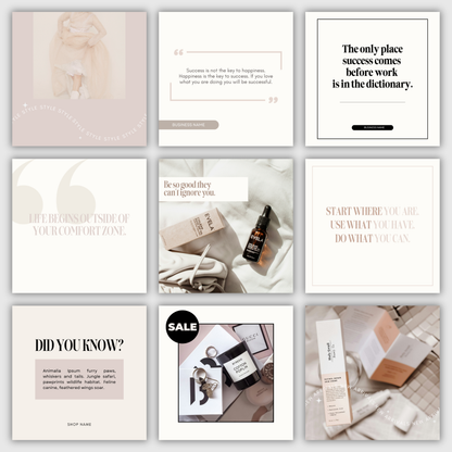 Chai Latté Beige Minimal Clean Aesthetic Instagram Posts