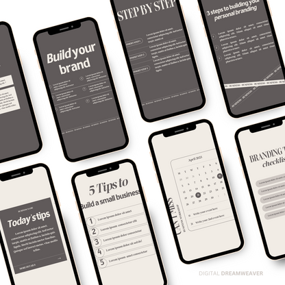 Trés Chic Neutral Minimalist Engagement Content Social Media Kit