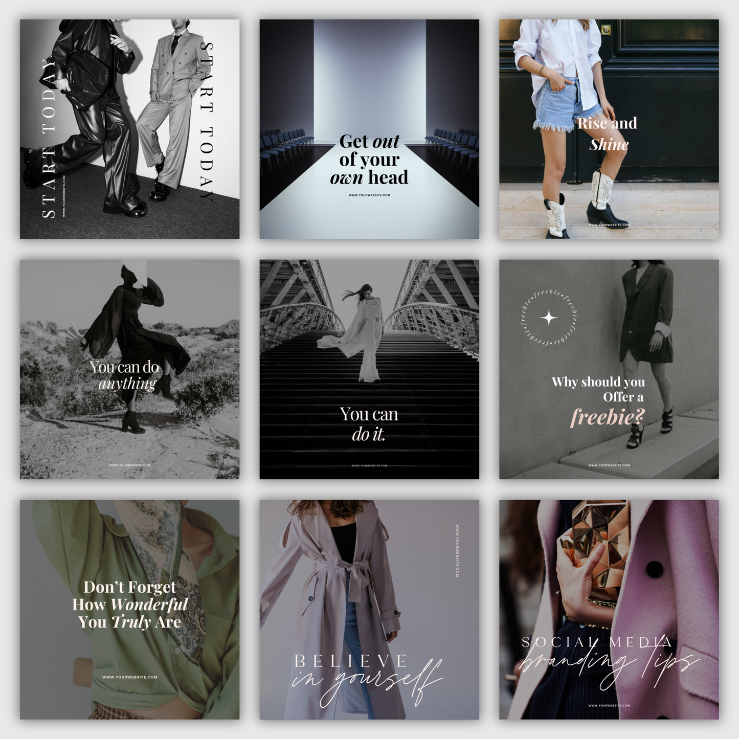 Luxe Boss Babe | Modern & Ambitious Entrepreneur IG Instagram Posts & Stories Social Media Kit