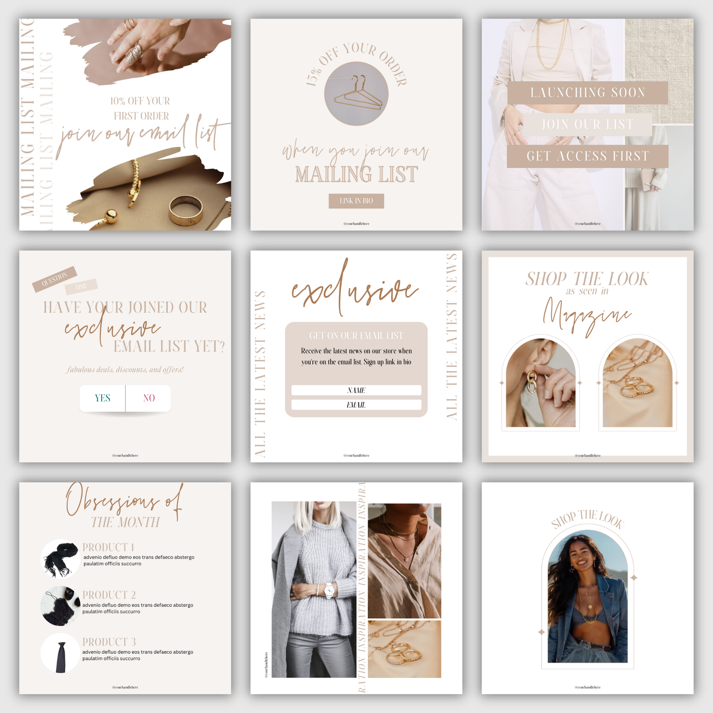 Warm Sands | 110 Product Focused Instagram Posts