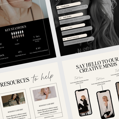 The New Elegance Clean Editorial Aesthetic Social Media Kit, Stories & Posts