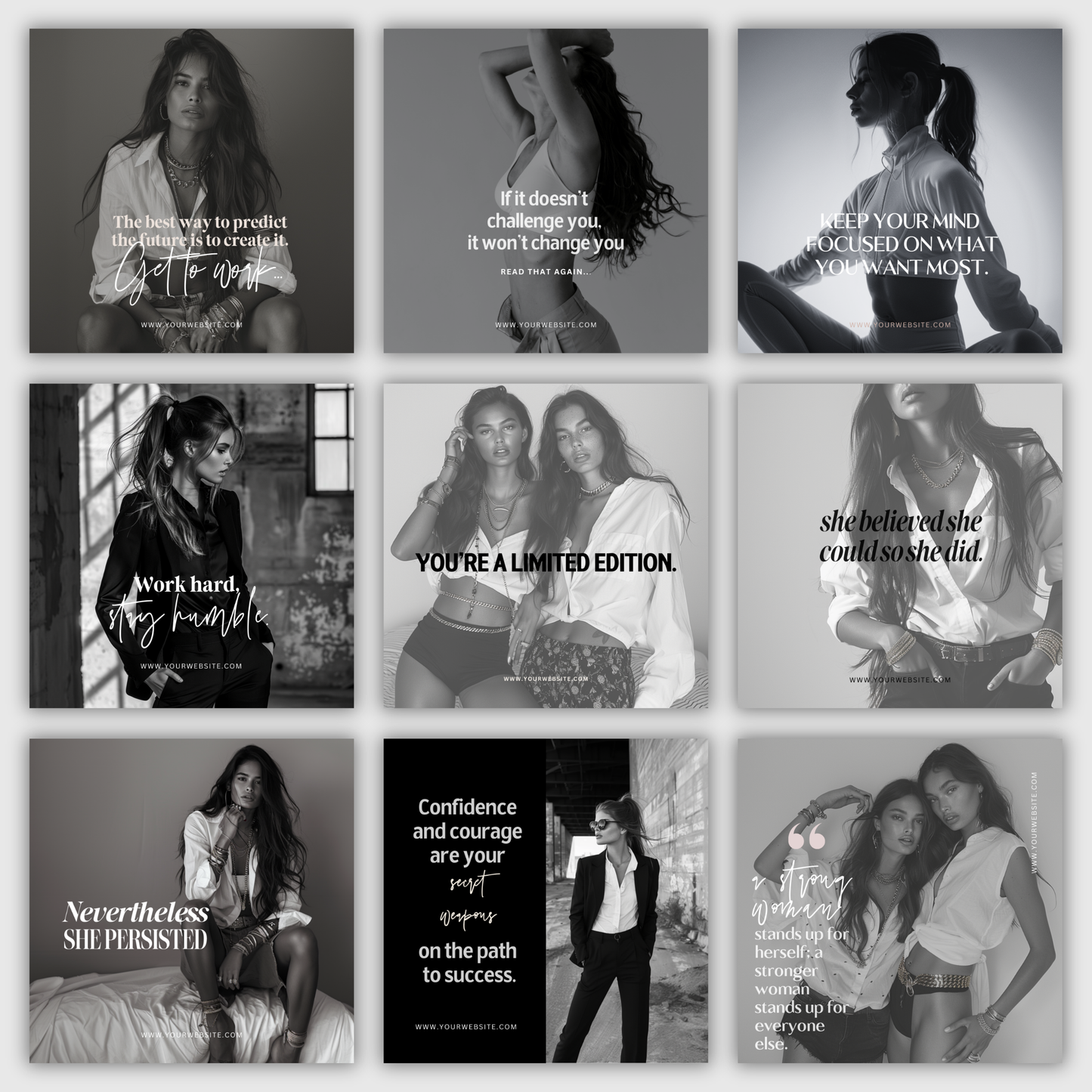 Women's Empowerment Instagram Posts IG Social Media for Women Template