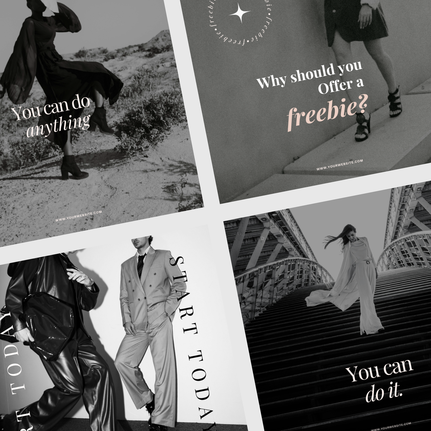 Luxe Boss Babe | Modern & Ambitious Entrepreneur IG Instagram Posts & Stories Social Media Kit