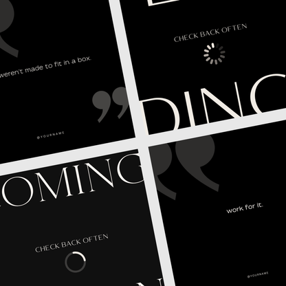 Modern Luxe Mininimalist, Editorial Aesthetic, Engagement Boosting IG Social Media Instagram Posts Template