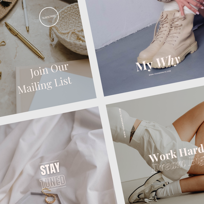 Luxe Boss Babe | Modern & Ambitious Entrepreneur IG Instagram Posts & Stories Social Media Kit