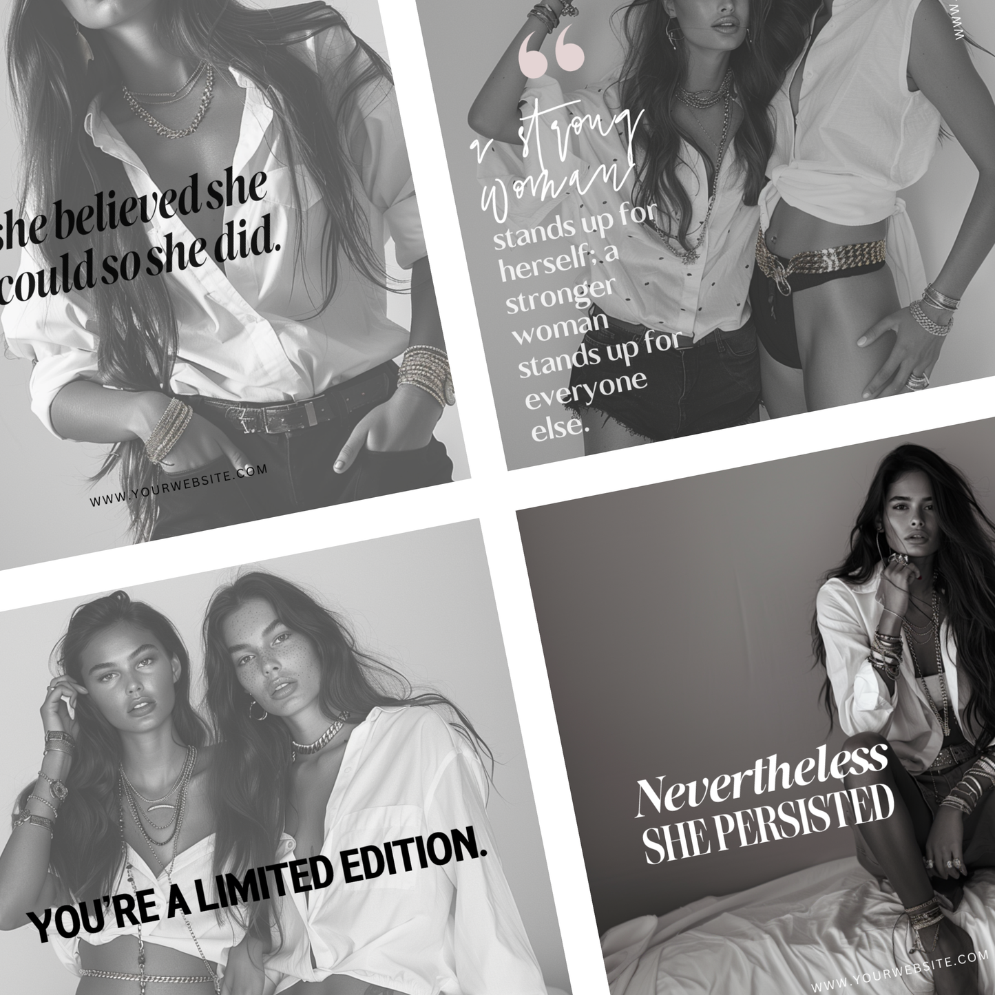 Women's Empowerment Instagram Posts IG Social Media for Women Template
