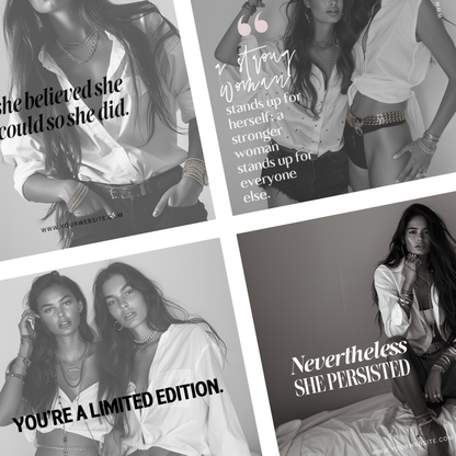Women's Empowerment Instagram Posts IG Social Media for Women Template