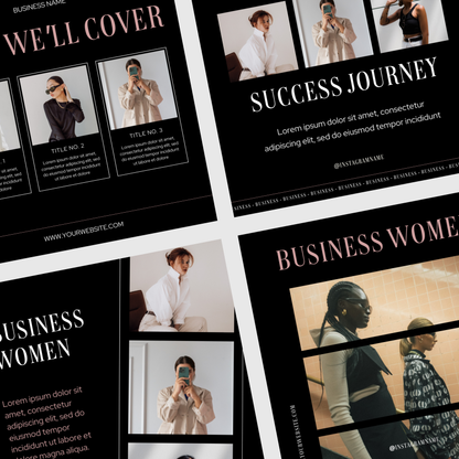 Sassy Pink Social Media Kit, IG Instagram Posts & Stories, Social Media Template
