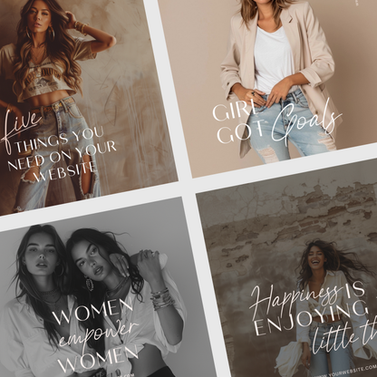 Modern & Ambitious Entrepreneur IG Instagram Posts & Stories Social Media Kit