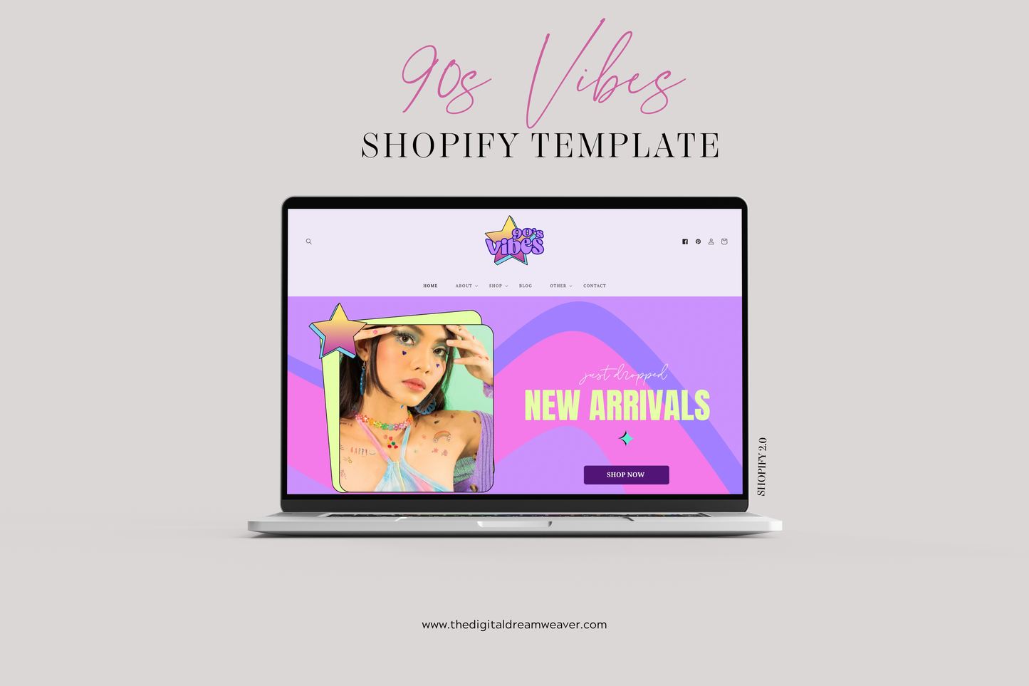90s Vibes Website Template for Shopify