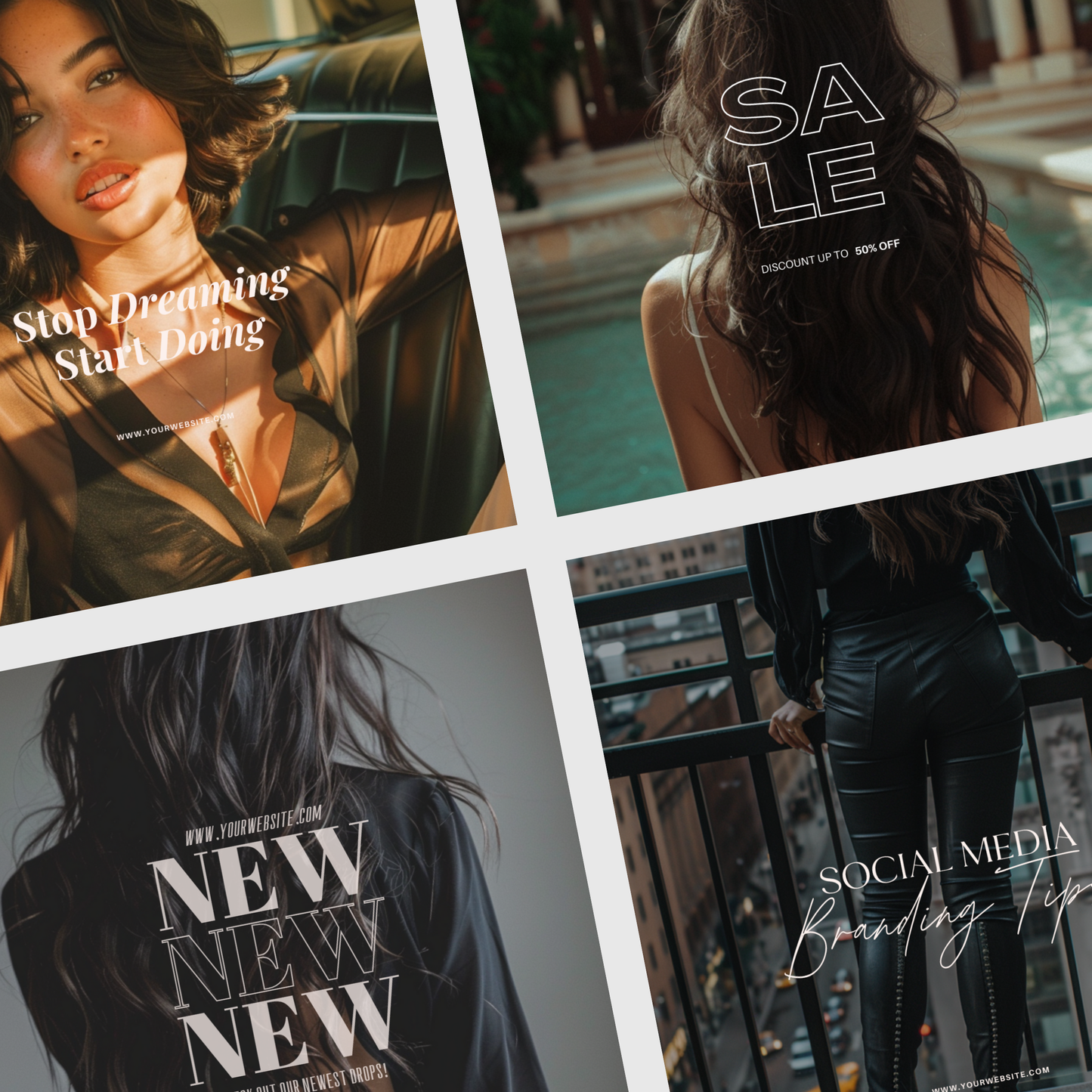 Modern & Ambitious Entrepreneur IG Instagram Posts & Stories Social Media Kit