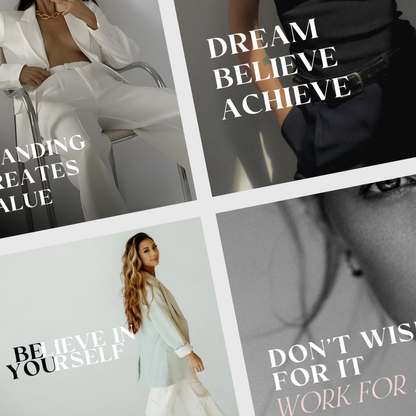 Perfectly Polished Professional & Clean Instagram IG Posts, Social Media Templates