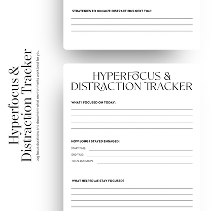 ADHD Planner for Grown Women | Neurodivergent Daily Planner & Weekly Brain Dump Workbook | Editable Canva Template Printable & Digital