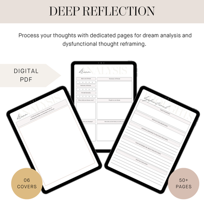 Digital Anxiety Journal Mental Health Workbook Guided Daily Reflection Tracker Hyperlinked PDF Self Care Wellness Mood Goal Setting Tool