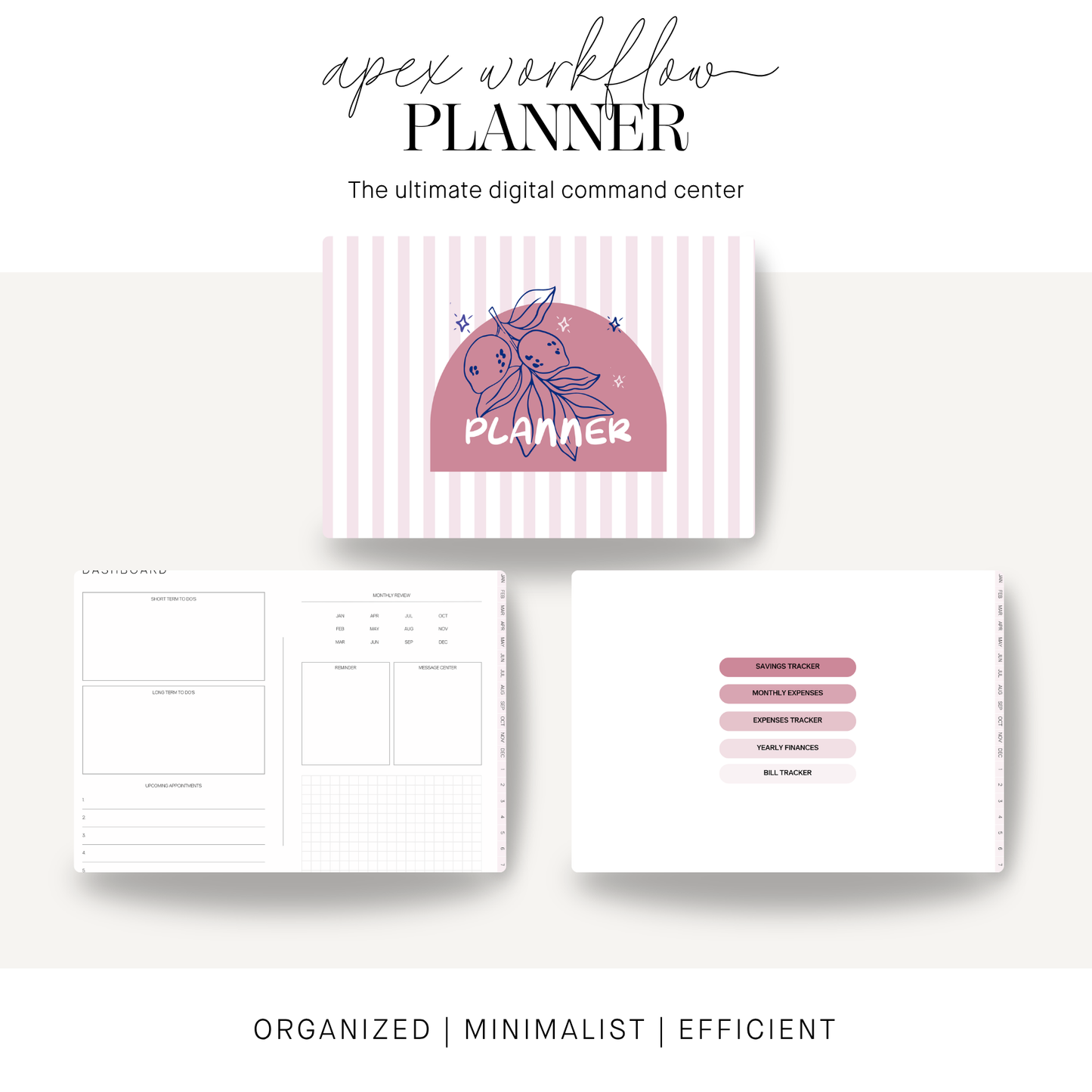 The Modern Minimal Life System — Digital & Printable Planner (Landscape Edition) Printable + Digital Planner | Yearly, Monthly, Weekly + Daily Planner | Goal Setting + Finance Tracker | Productivity + Mindset Binder